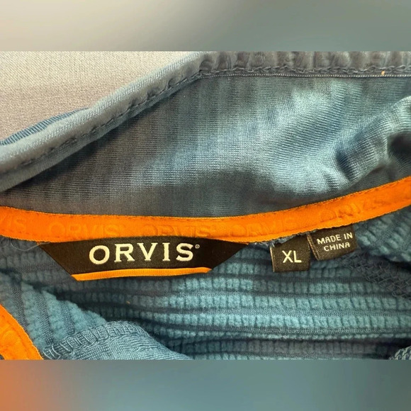 Orvis Blue Quarter-Zip Pullover - Picture 6 of 6